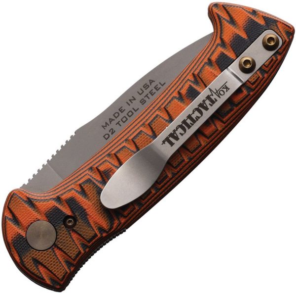 Knives Of Alaska Auto Strike Force D2 Black/Orange
