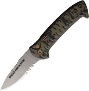 Knives Of Alaska Auto Strike Force Serrated D2 OD/Black