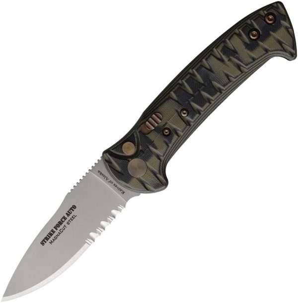 KOA00933FG.jpg Knives Of Alaska Auto Strike Force Serrated MagnaCut