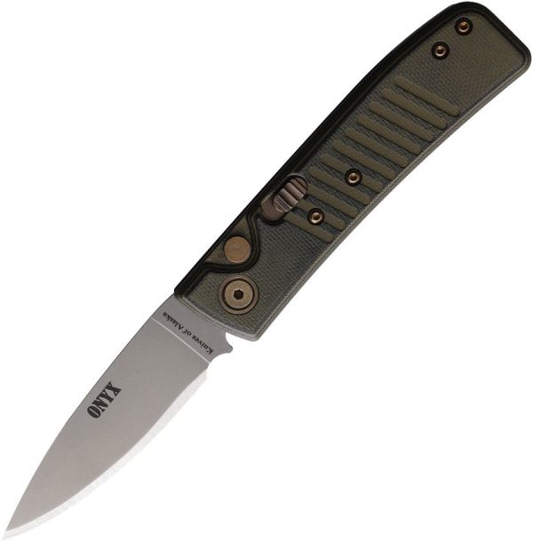 KOA00945FG.jpg Knives Of Alaska Auto Onyx Button Lock - OD Green/Black