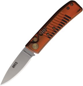 Knives Of Alaska Auto Onyx Button Lock - Orange/Black