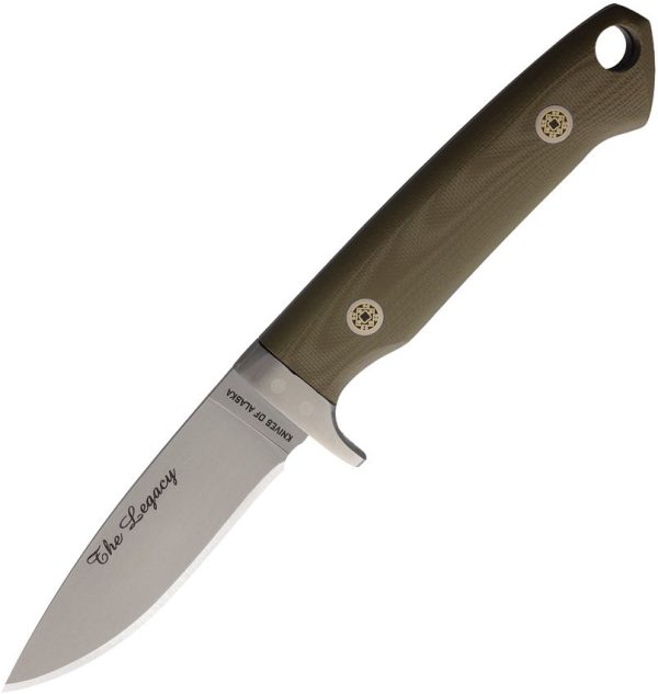 Knives of Alaska Legacy Fixed Blade D2 Steel OD Green G10