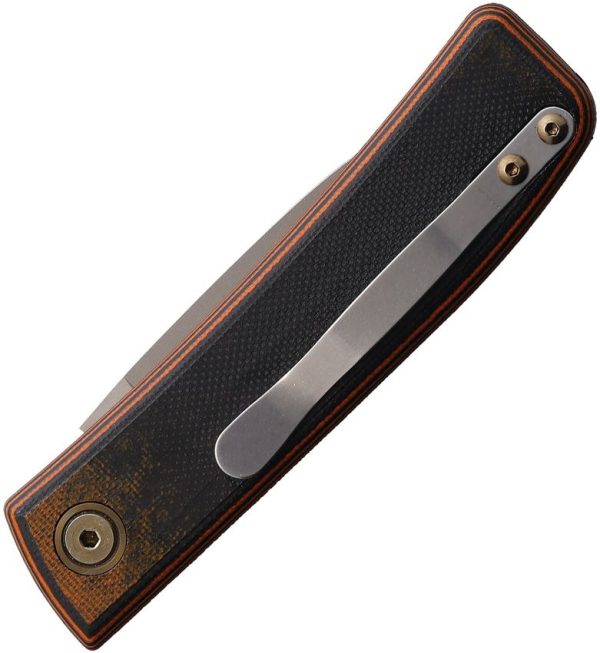 Knives Of Alaska Auto Onyx Button Lock - Orange/Black