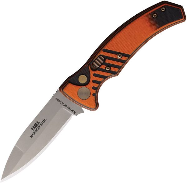 KOA00958FG.jpg Knives Of Alaska Auto Eagle Button Lock Orange
