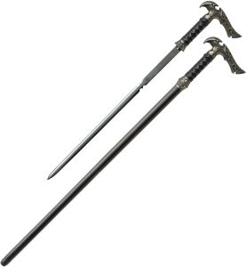 Kit Rae Axios Sword Cane Black 1045 Carbon Steel Blade
