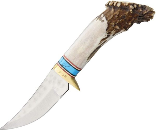 Ken Richardson Small Hunter 3" 1085HC Fixed Blade Turquoise