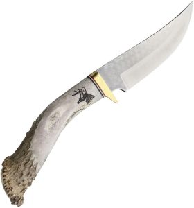 Ken Richardson Fixed Blade Hunter 1085HC Steel Deer Antler