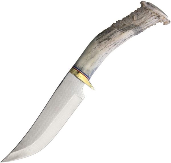 Ken Richardson Fixed Blade Hunter 1085HC Steel Deer Antler