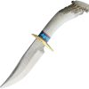Ken Richardson 5in Bowie Fixed Blade 1085HC Turquoise Antler