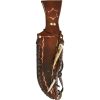 Ken Richardson 8in Bowie Fixed Blade Knife 1085HC Deer Antler