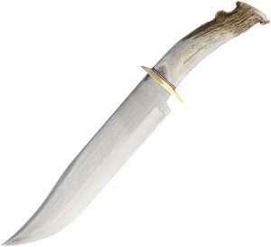 Ken Richardson Bowie Fixed Blade 11" 1085HC Steel Deer Antler