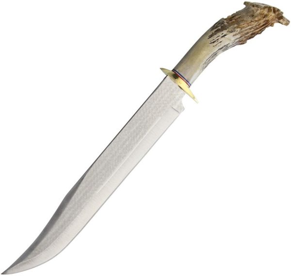 Ken Richardson Slim Bowie 11" Fixed Blade 1085HC Steel Knife