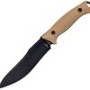 KRONOS True Defender Fixed Blade 6" 1095HC Black Tactical