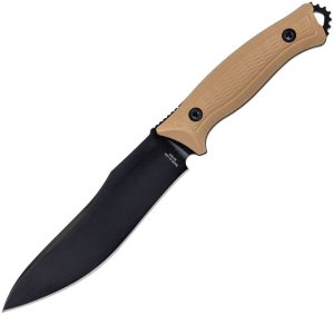 KRONOS True Defender Fixed Blade 6" 1095HC Black Tactical