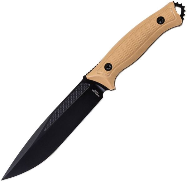 KRONOS Elite Survival Fixed Blade Coyote Brown 1095HC Steel