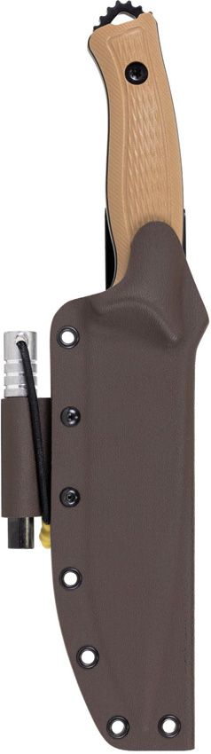 KRONOS Elite Survival Fixed Blade Coyote Brown 1095HC Steel