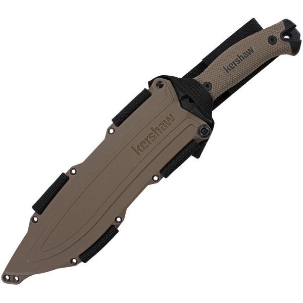 Kershaw Camp 10 Machete 10" Blade Tan Fixed Blade Knife