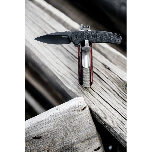 Kershaw Conduit Linerlock Folding Knife 3" Black Oxide Blade