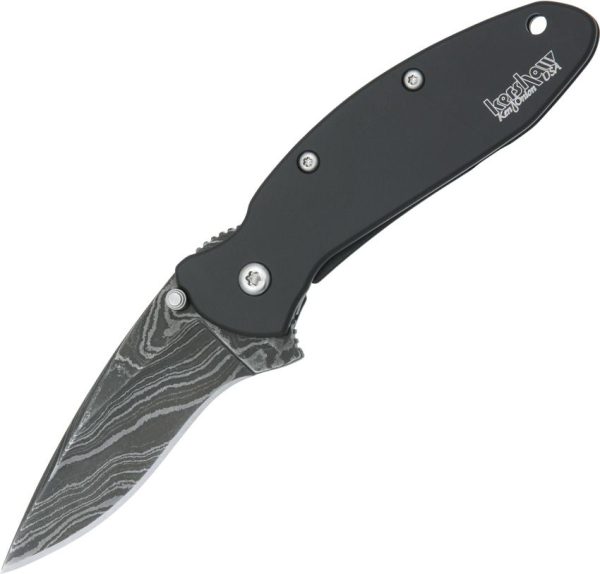Kershaw Scallion Framelock Damascus Folding Knife Assisted
