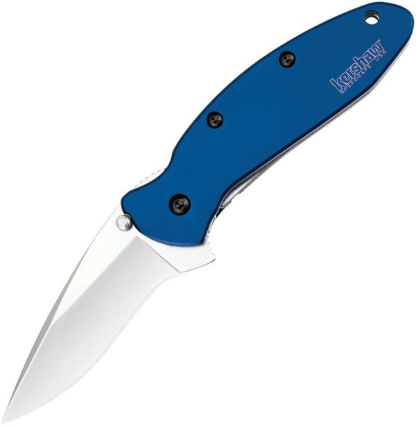 KS1620NB.jpg Kershaw Scallion Linerlock Blue Folding Knife Assisted 420HC