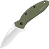 Kershaw Scallion Linerlock Assisted Opening Folding Knife Green