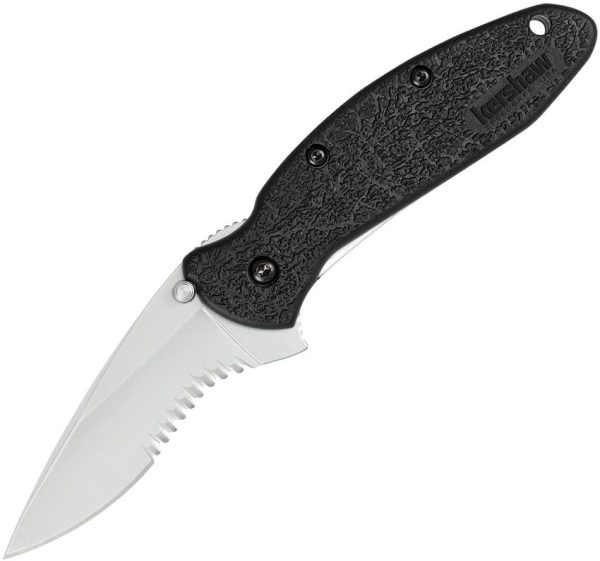 KS1620ST.jpg Kershaw Scallion Linerlock Folding Knife 420HC Black GRN