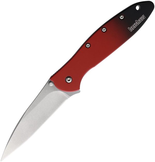 Kershaw Leek Linerlock Red Folding Knife CPM MagnaCut Assisted