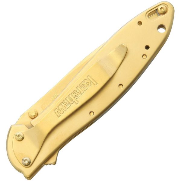 Kershaw Leek A/O Gold DLC Assisted Folding Knife