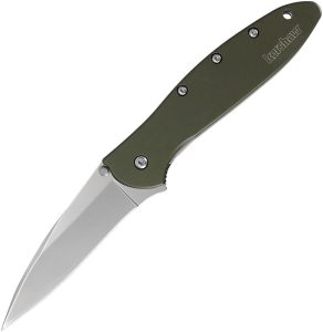 Kershaw Leek Linerlock Assisted Opening Folding Knife Olive