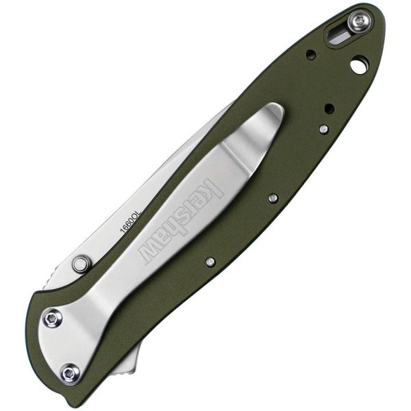 KS1660OL_add_01.jpg Kershaw Leek Linerlock Assisted Opening Folding Knife Olive