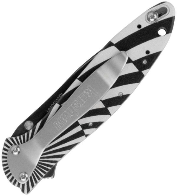 Kershaw Leek Linerlock Assisted Opening Folding Knife Swirl