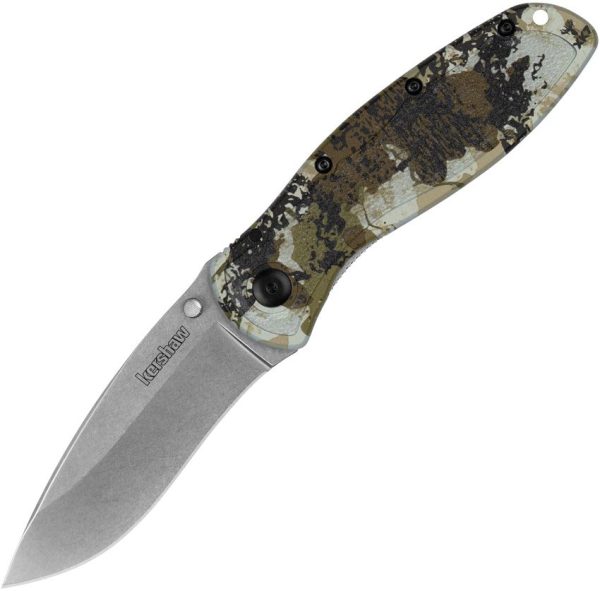 KS1670KC.jpg Kershaw Blur Linerlock Folding Knife 14C28N Stonewash Kings Camo
