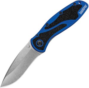 Kershaw Blur Linerlock Navy Blue Assisted Folding Knife