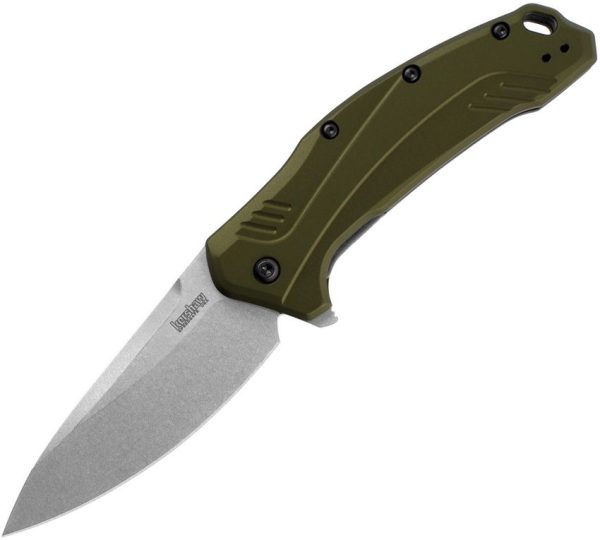 Kershaw Link Linerlock Assisted Folding Knife Olive CPM-20CV