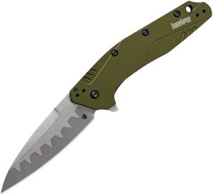 Kershaw Dividend Linerlock Assisted Opening Folding Knife OD Green