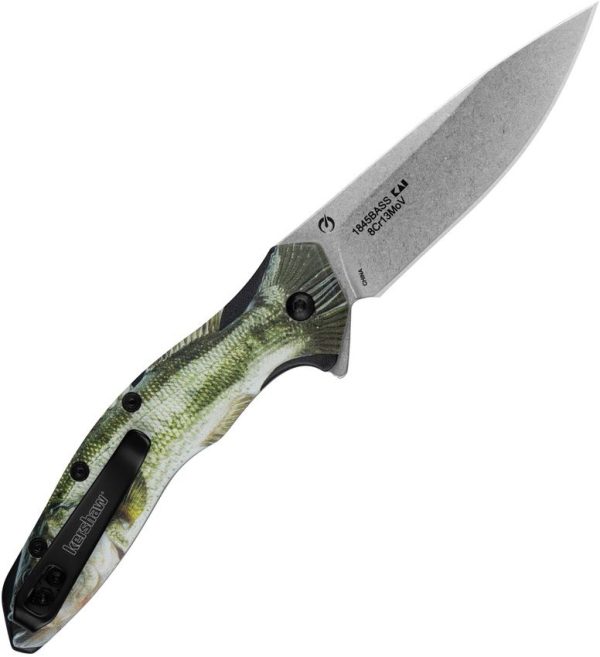 Kershaw Shoreline Linerlock Folding Knife 8Cr13MoV Stonewash