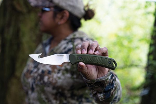 Kershaw Deschutes Guthook Skinner Fixed Blade D2 Steel Green