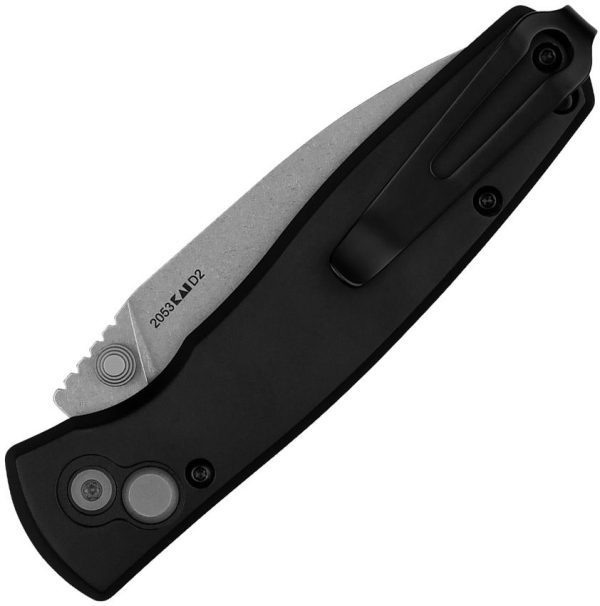 Kershaw Kindred Button Lock Black Folding Knife D2 Steel