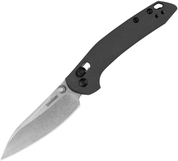 Kershaw Duster DuraLock Black Folding Knife 8Cr13MoV Stonewash