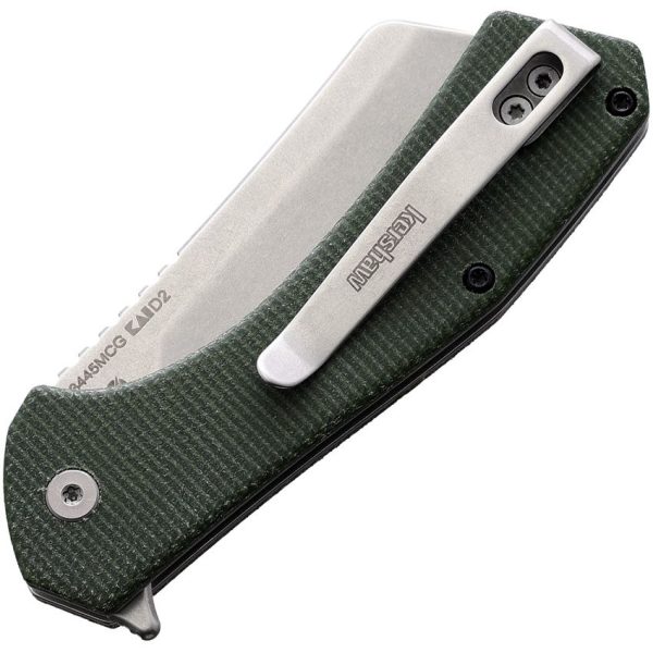 Kershaw Static Framelock Green Micarta D2