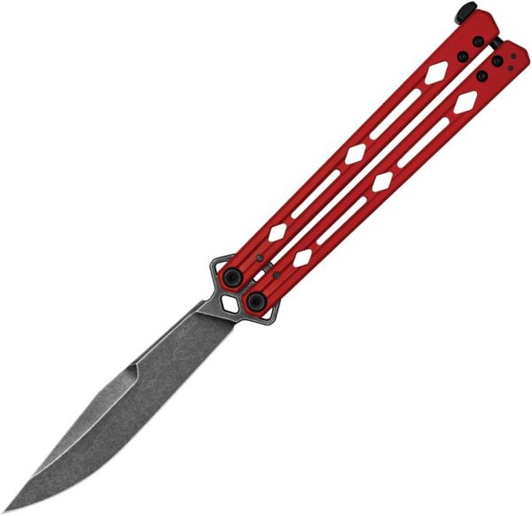 Kershaw Lucha Butterfly Red Handle BlackWash