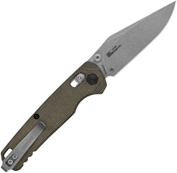 Kershaw Bel Air DuraLock Folding Knife CPM MagnaCut Green Micarta