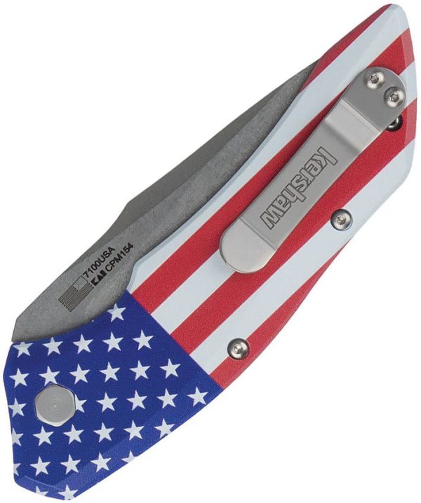 Kershaw Auto Launch 1 USA Flag Automatic Knife