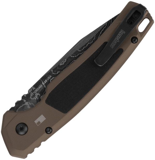 Kershaw Auto Launch 21 Damascus Drop Point Knife