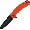 Kershaw Barricade Linerlock Folding Knife 3.5" Black Blade Orange