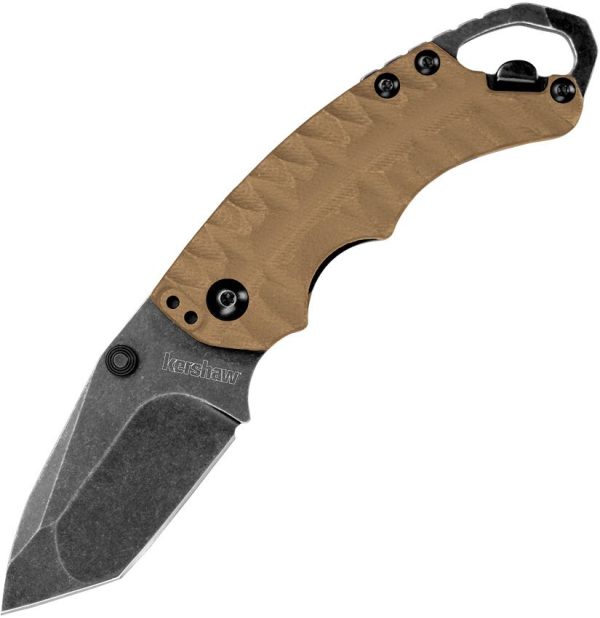 Kershaw Shuffle II Tan Folding Knife 8Cr13MoV Tanto Blade