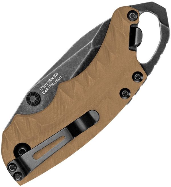 Kershaw Shuffle II Tan Folding Knife 8Cr13MoV Tanto Blade
