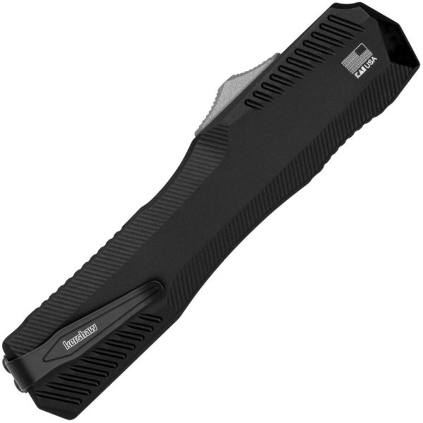 Kershaw Auto Livewire OTF Damascus - Black Handle