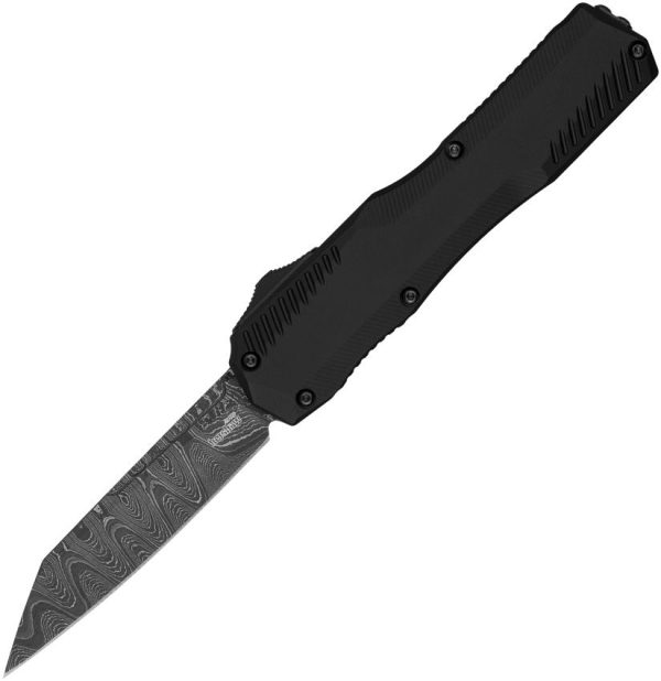 KS9000RDAM.jpg Kershaw Auto Livewire Damascus Reverse Tanto OTF