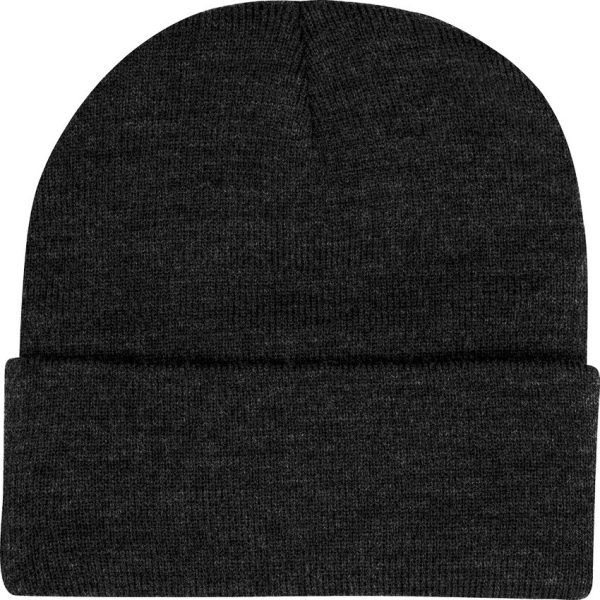 Kershaw Gray Beanie With Faux Leather Patch